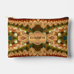 Lacy Peacock Ruffles Individuelle Name Bags Zubehörtasche