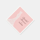 Lacy Pink Brautparty Napkin Serviette (Ecke)