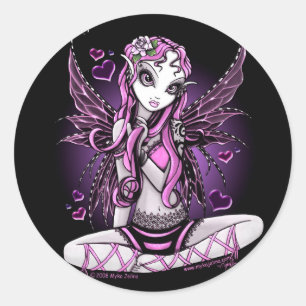 Lacy Pink Fairy Valentinstag Stickers
