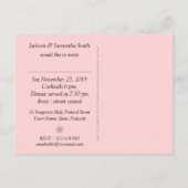 Lacy Red Batik Dinner Party Einladung Postkarte (Rückseite)