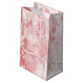Lacy rosa Blume Kleine Geschenktüte (Rückseite Schrägansicht)