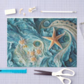 Lacy SeaStars, Ocean Waves & Starfish Seidenpapier (Handwerk)
