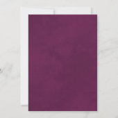 Lacy Silver Cassis Lila & White Virtual Wedding Einladung (Rückseite)