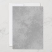 Lacy Silver Grey & White Elegante Virtual Wedding Einladung (Rückseite)