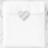 Lacy Silver Heart Sticker (Tasche)