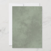 Lacy Silver Sage Green & White Virtual Wedding Einladung (Rückseite)