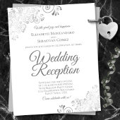 Lacy Silver White Wedeption Reception BUDGET laden