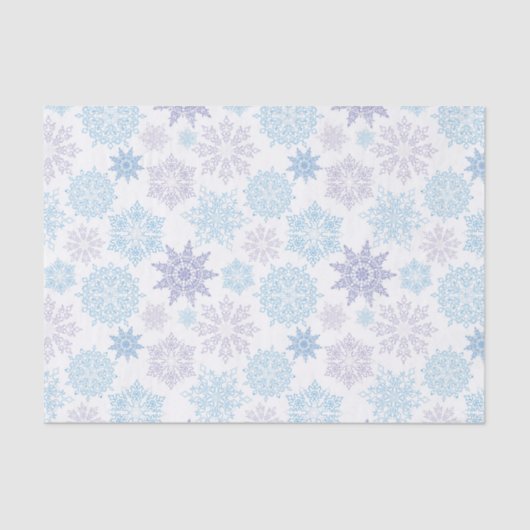 Lacy Snowflakes in Shades of Blue & Lila Seidenpapier (Vorderseite)