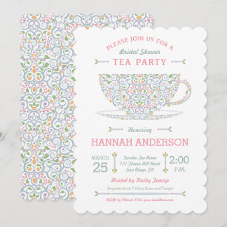 Lacy Teacup Brautparty Tee Party Einladung II
