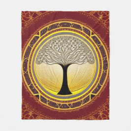 Lacy Tree of Life Fleecedecke