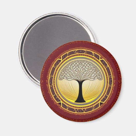 Lacy Tree of Life Magnet (Vorderseite/Rückseite)