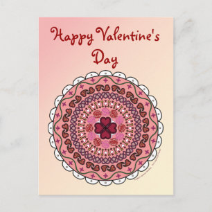 Lacy Valentine Day Postcard Feiertagspostkarte