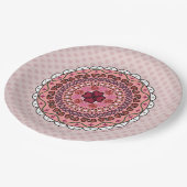 Lacy Valentine's Day Paper Plate Pappteller (Schrägansicht)