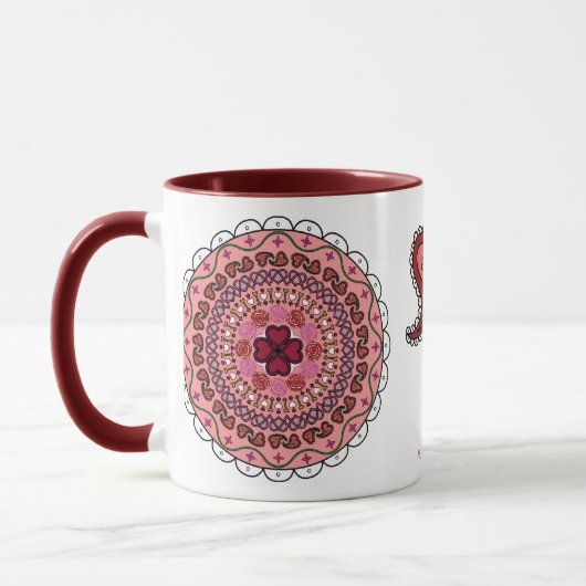 Lacy Valentine's Day Tasse (Links)