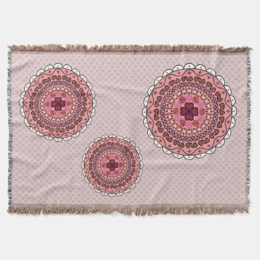 Lacy Valentine's Day Throw Blanket Decke (Vorderseite)