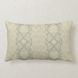 Lacy Vintages Mit Blumengelbes und Grau Lendenkissen