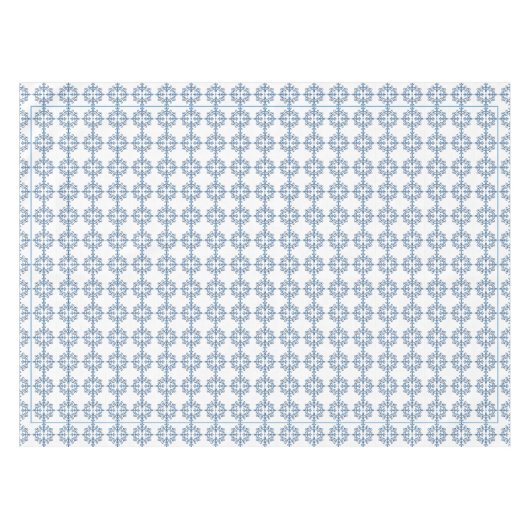 Lacy-Vogelmuster in Blau und Weiß Tischdecke (Vorderseite (Horizontal))
