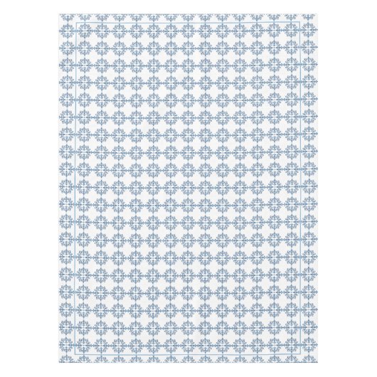 Lacy-Vogelmuster in Blau und Weiß Tischdecke (Vorderseite)