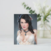 Lacy White Lingerie Postkarte (Stehend Vorderseite)