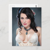 Lacy White Lingerie Postkarte (Vorne/Hinten)