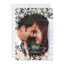 Lacy Winter Foto Urlaubskarte