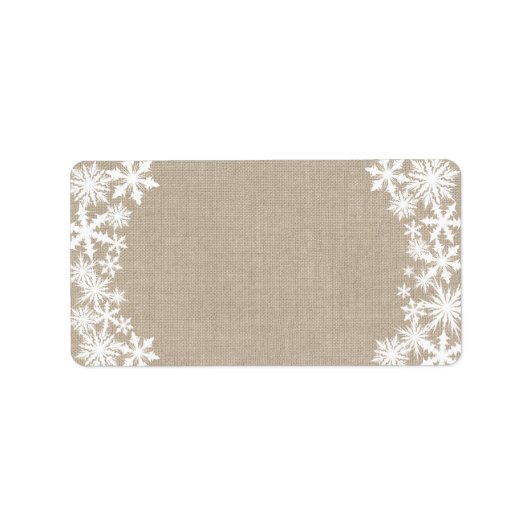 Lacy Winter Holiday Address Label Adressaufkleber (Vorne)