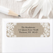 Lacy Winter Holiday Rücksendeadressen-Aufkleber (Insitu)