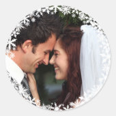 Lacy Winter Holiday Sticker (Vorderseite)