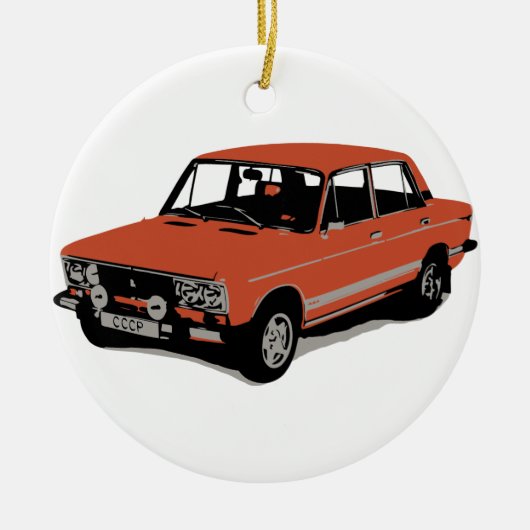 Lada - das sowjetische russische Auto Keramik Ornament (Vorne)