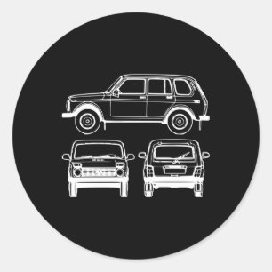 Lada Niva 4X4 Offroad Russland S Runder Aufkleber