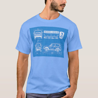 Lada Niva - Spezifikationen Blueprint T-Shirt