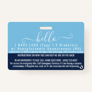 LADA Typ 1.5 Sensibilisierung für Diabetes Ausweis