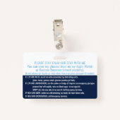 LADA Typ 1.5 Sensibilisierung für Diabetes Ausweis (Rückseite mit Klammer)