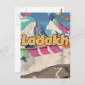 Ladakh, India Vintage Reiseplakat Postkarte (Vorne/Hinten)