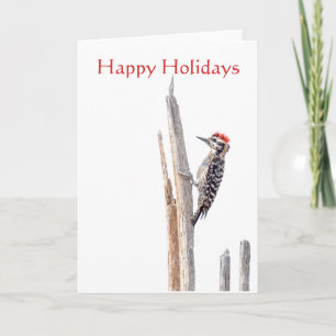 Ladder-Backed Woodpecker, Happy Holidays Feiertagskarte