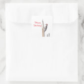 Ladder-Backed Woodpecker Quadratischer Aufkleber (Tasche)