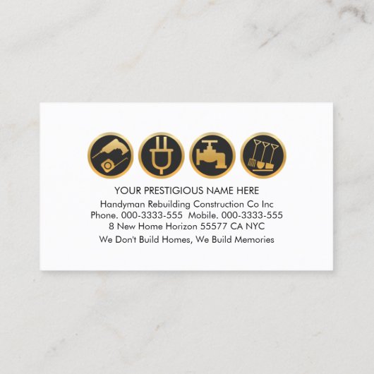 Ladder Brush-Malerei mit Handyman-Tools Visitenkarte (Rückseite)