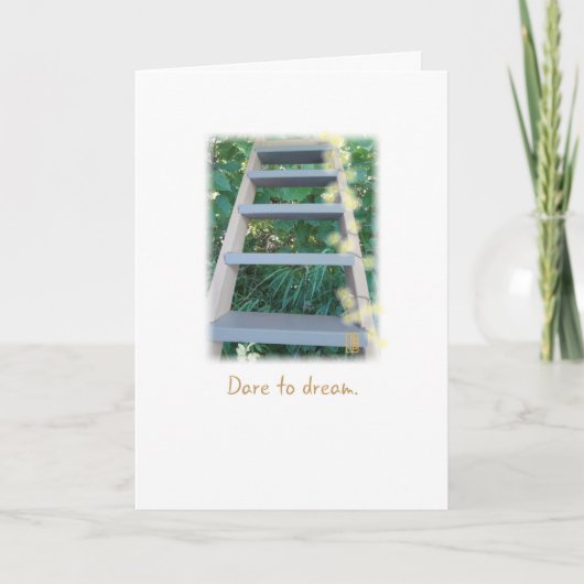 Ladder "Dare to dream" auf White Inspiration Karte (Vorderseite)