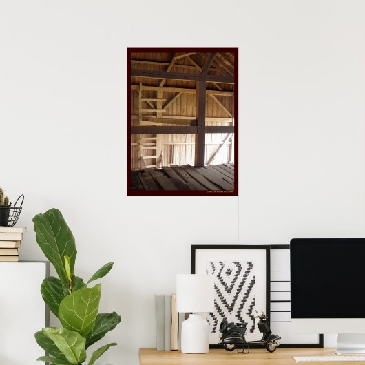 Ladder Loft & Rafters Old Barns Rural Photo Poster (Heimbüro)