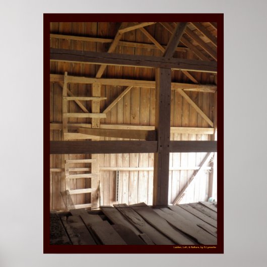 Ladder Loft & Rafters Old Barns Rural Photo Poster (Vorne)
