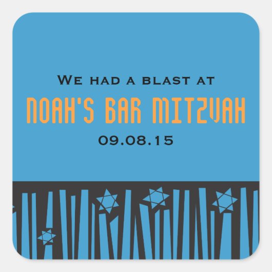 Ladder to Stars Bar Bat Mitzvah Sticker Siegel (Vorderseite)