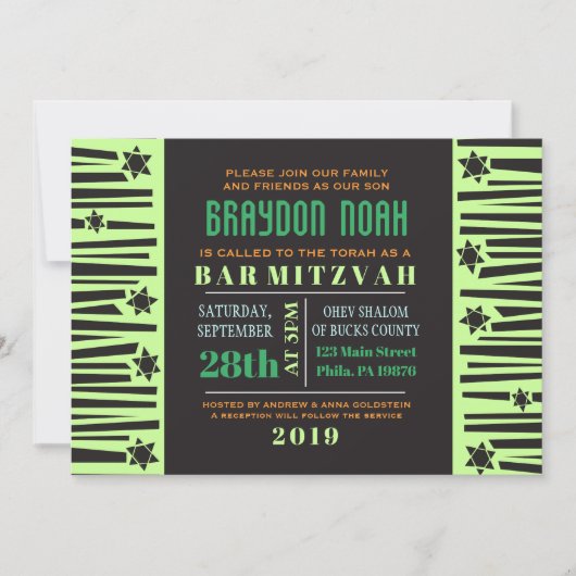 LADDER zum STARS Bar Bat Mitzvah Einladung (Vorderseite)