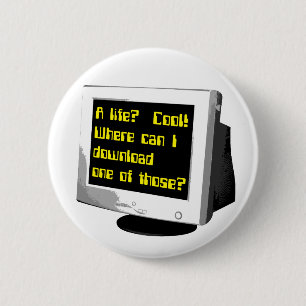Lade A Life Funny Button Computer Humor herunter