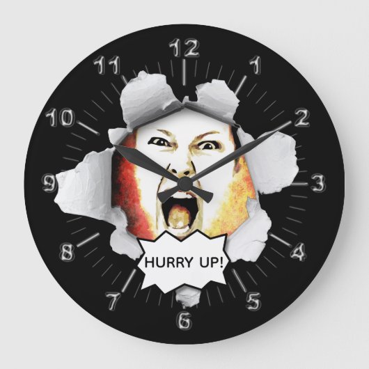 Lade dein Foto hoch... Große Wanduhr (Vorderseite)
