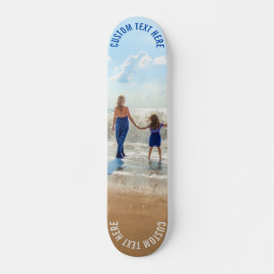 Lade dein Foto Skateboard-Geschenk Text Namen hoch Skateboard