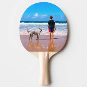Lade dein Haustierfoto Ping Pong Schläger Benutzer Tischtennis Schläger