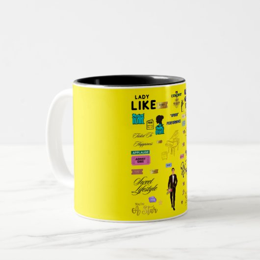 Lade Like Zweifarbige Tasse (Vorderseite Links)