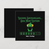 Lade-Shenanigans-Hundemutter-Gnom St. Patrick's Da Einladung (Vorne/Hinten)
