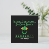 Lade-Shenanigans-Hundemutter-Gnom St. Patrick's Da Einladung (Stehend Vorderseite)