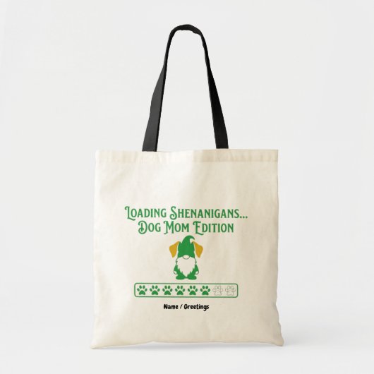 Lade-Shenanigans-Hundemutter-Gnom St. Patrick's Da Tragetasche (Vorne)